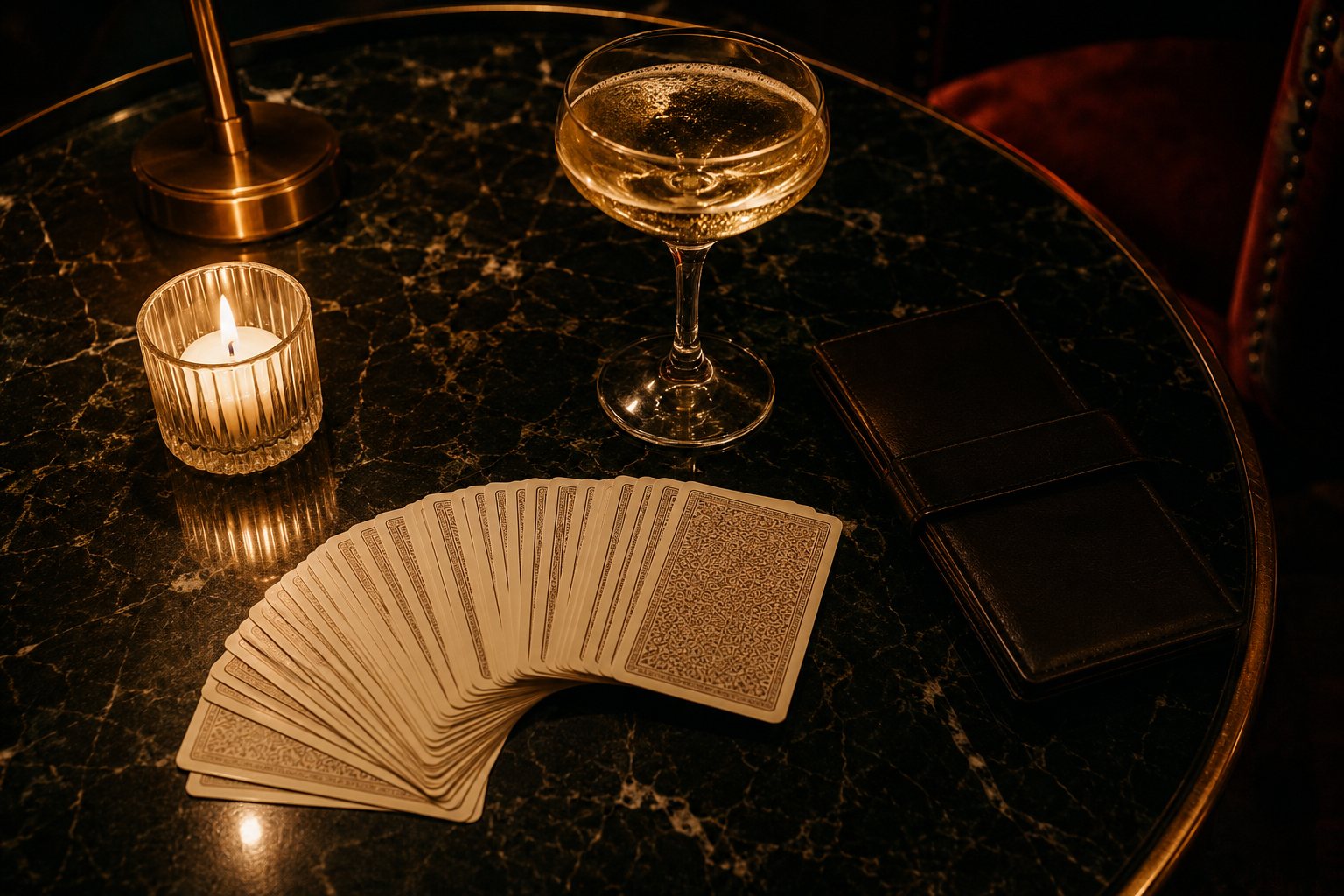 A server presenting the QR card at the table